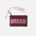 Sentiment Pouch in Pebbled Leather – Mulberry Glaze