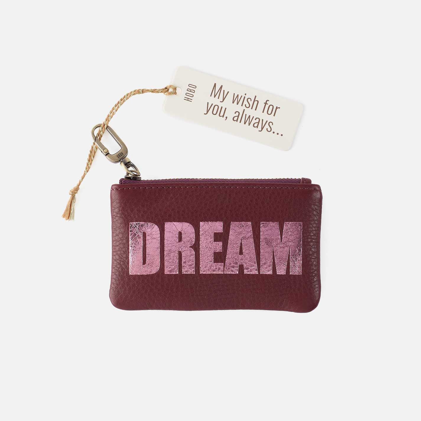 Sentiment Pouch in Pebbled Leather – Mulberry Glaze