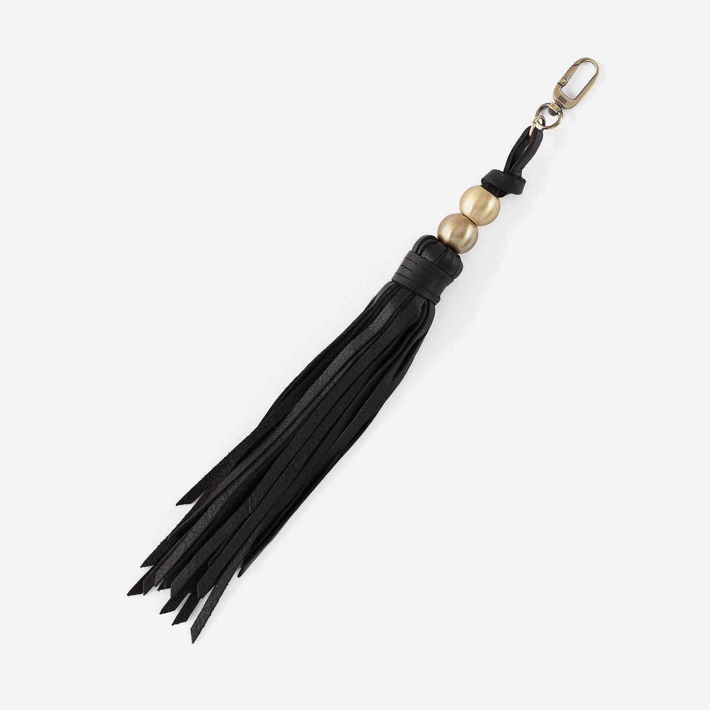 Tamborine Tassel in Polished Leather – Black