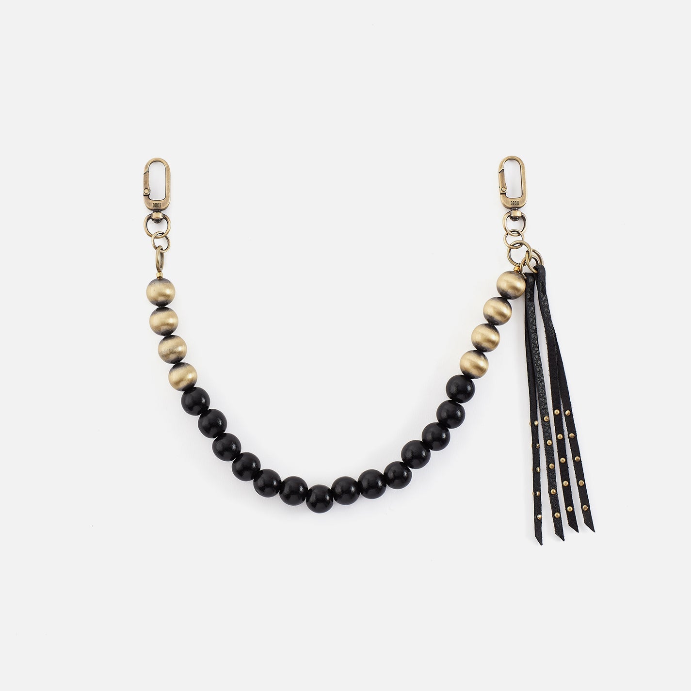 Taos Bead Swag in Pebbled Leather – Black