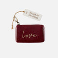 Sentiment Pouch in Aniline Gloss Leather – Garnet Gloss