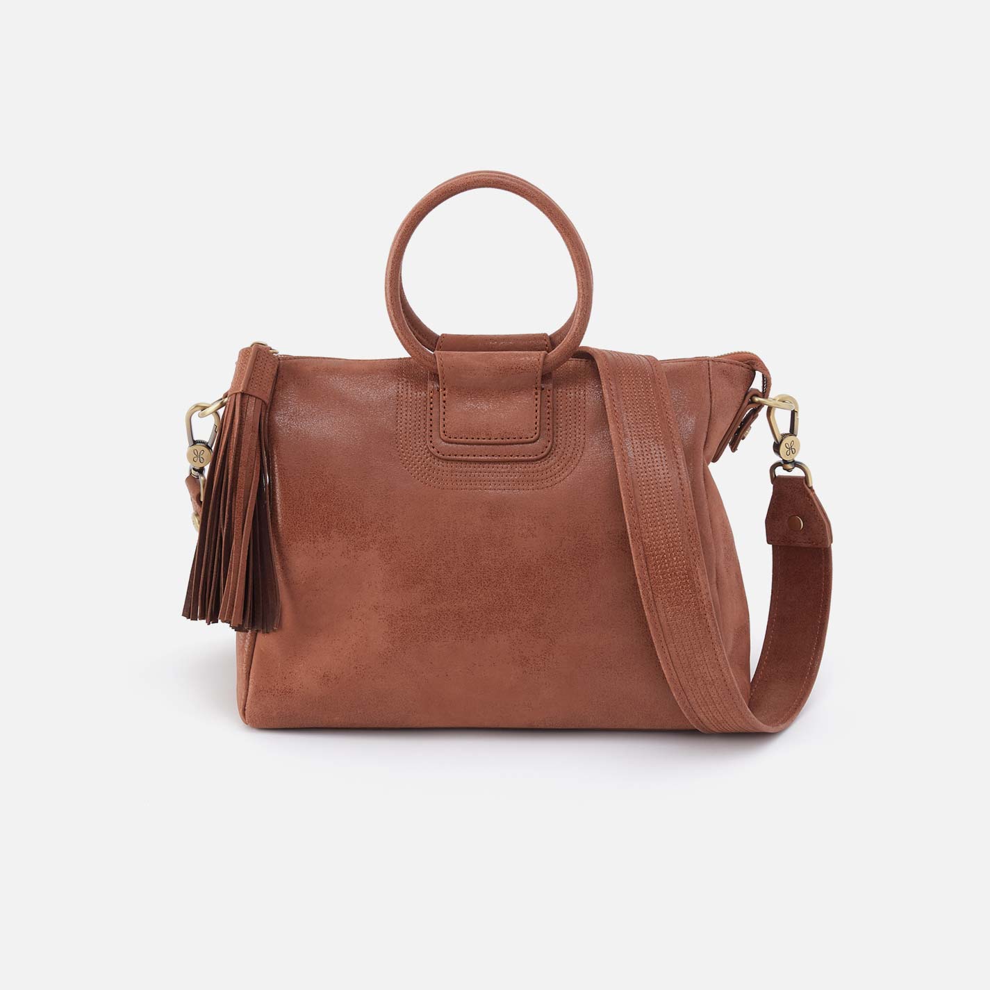 Sheila Medium Satchel in Buffed Leather – Burnished Saddle