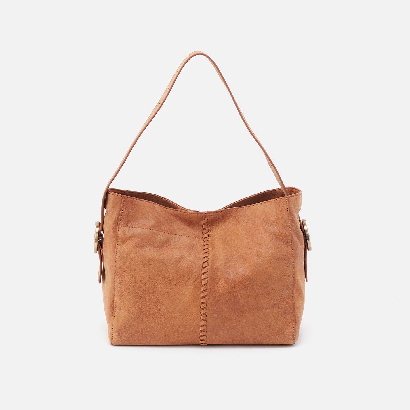 Render Shoulder Bag In Buffed Leather – Whiskey