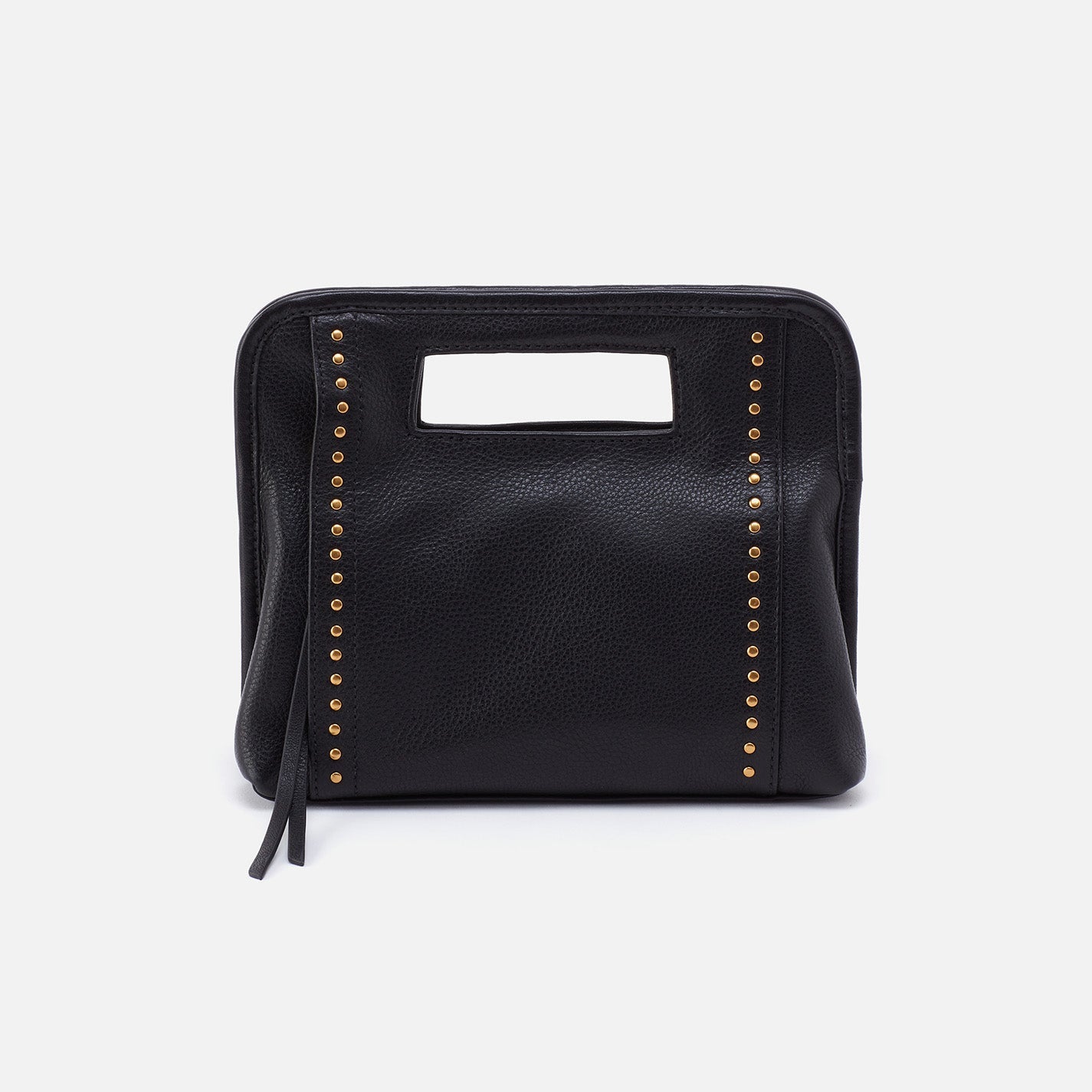 Ace Clutch in Pebbled Leather – Black