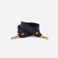 Whipstitch Guitar Strap in Pebbled Leather – Black