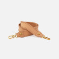 Whipstitch Guitar Strap in Pebbled Leather – Sandstorm
