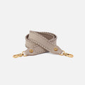 Whipstitch Guitar Strap in Pebbled Leather – Taupe