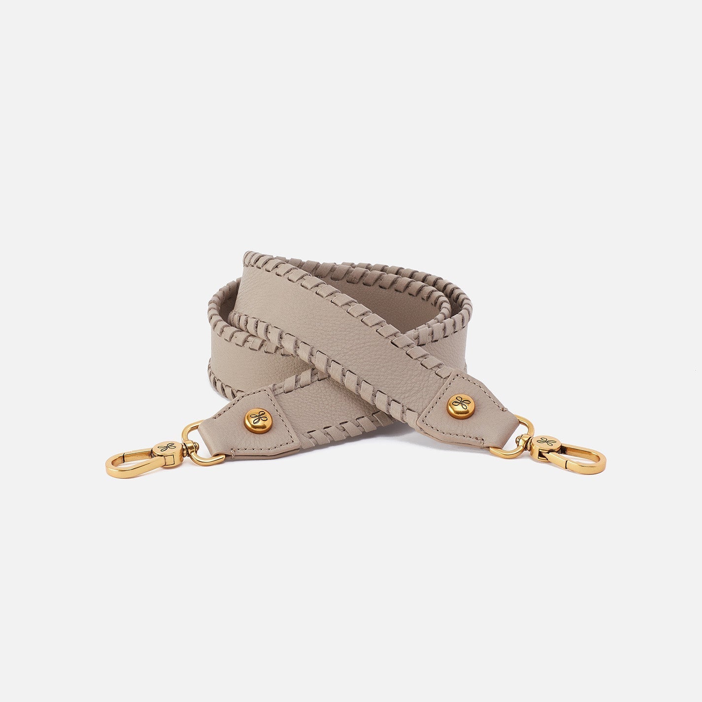 Whipstitch Guitar Strap in Pebbled Leather – Taupe