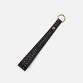 Stud Wrist Strap in Pebbled Leather – Black