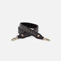 Lattice Stud Strap in Polished Leather – Black