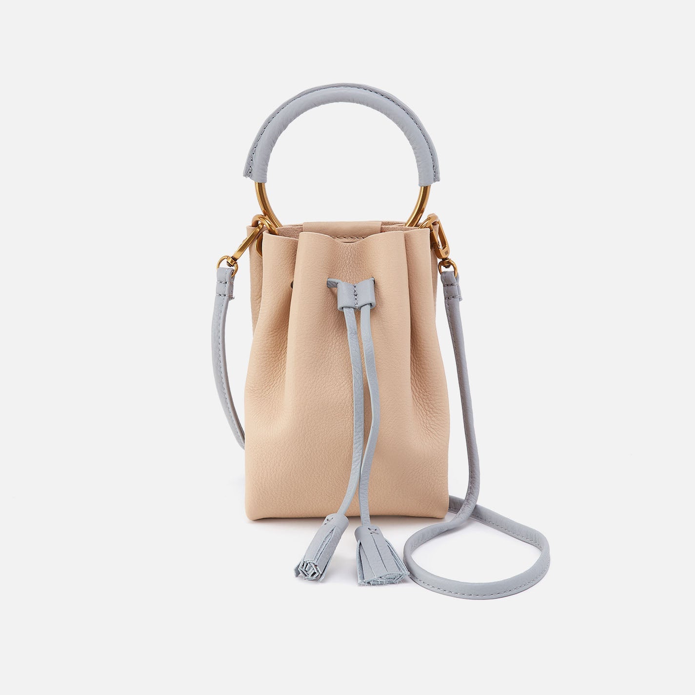 Eden Phone Crossbody In Pebbled Leather – Linen