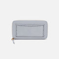 Hart Large Wallet In Pebbled Leather – Blue Pearl