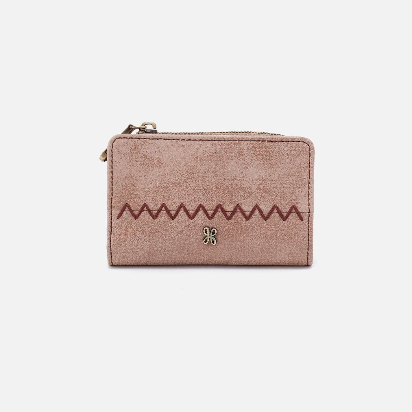 Jill Card Case In Buffed Leather – Hazel