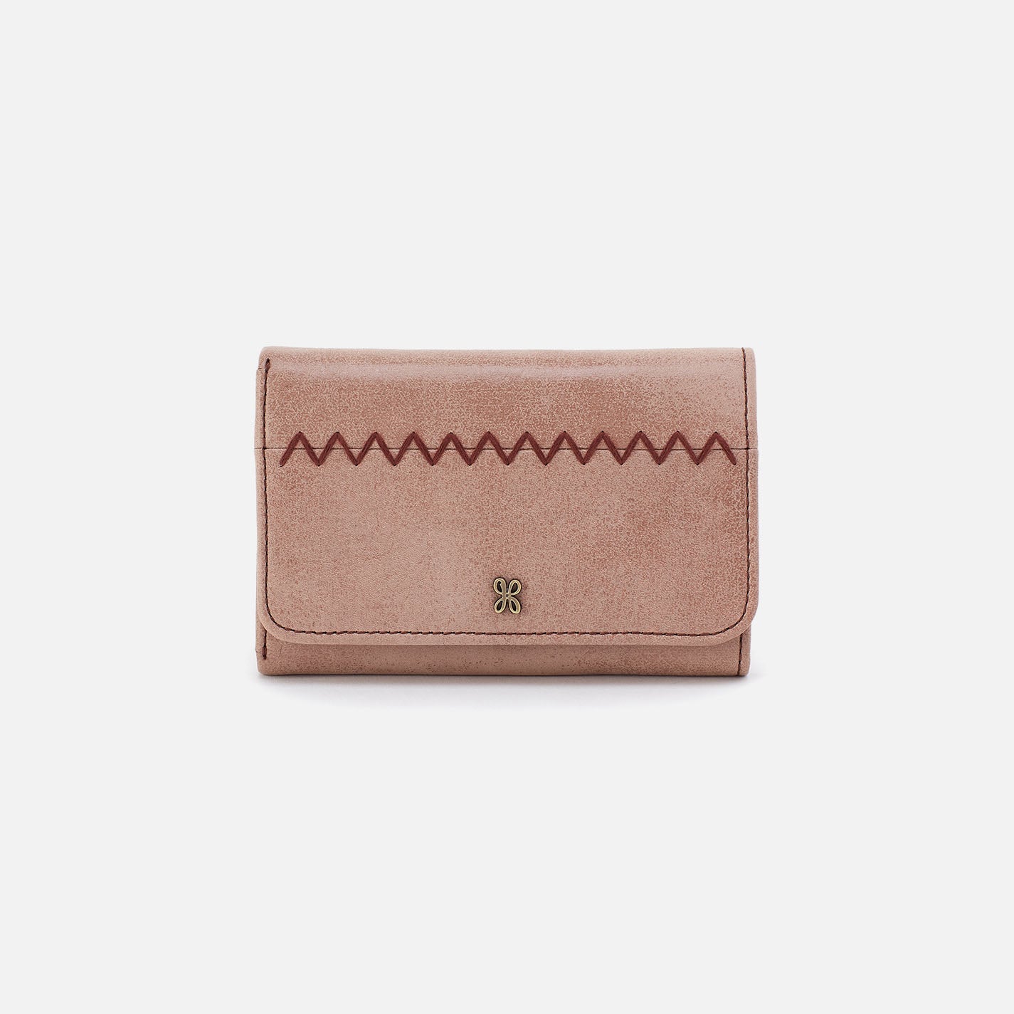 Jill Trifold Wallet In Buffed Leather – Hazel