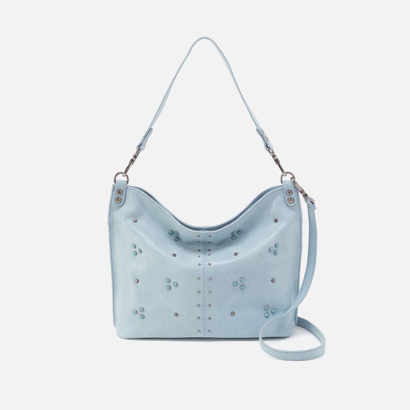 Pier Shoulder Bag In Buffed Leather – Sky