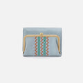 Robin Compact Wallet In Buffed Leather – Sky