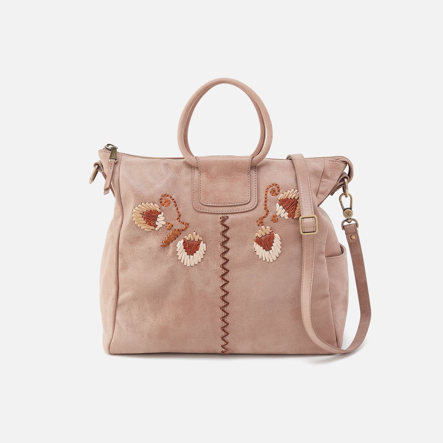 Sheila Large Satchel In Buffed Leather – Hazel