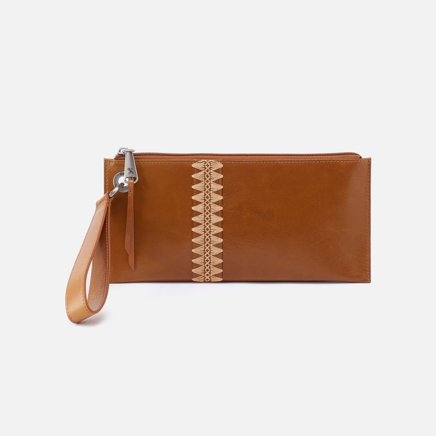 Vida Wristlet in Polished Leather – Truffle