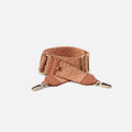 Webbing Strap In Webbing Fabric With Pebbled Leather Trim – Desert Sun