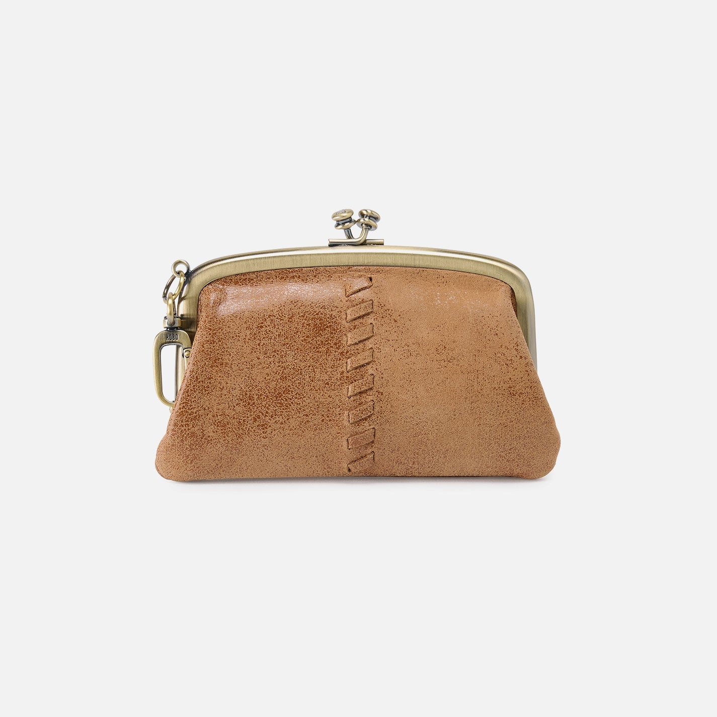 Cheer Frame Pouch In Buffed Leather – Whiskey