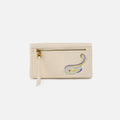 Lumen Continental Wallet In Pebbled Leather – Embroidered Birch