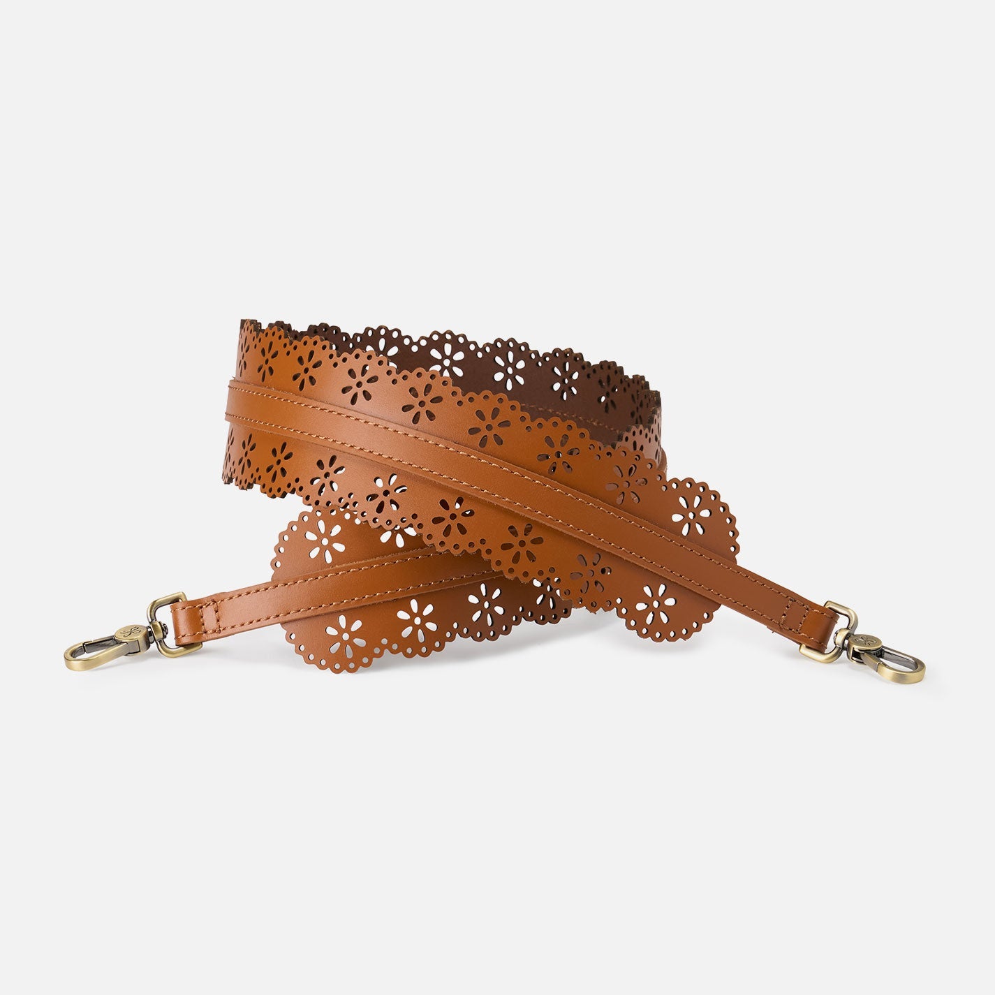 Tabby Long Strap In Smooth Leather – Truffle