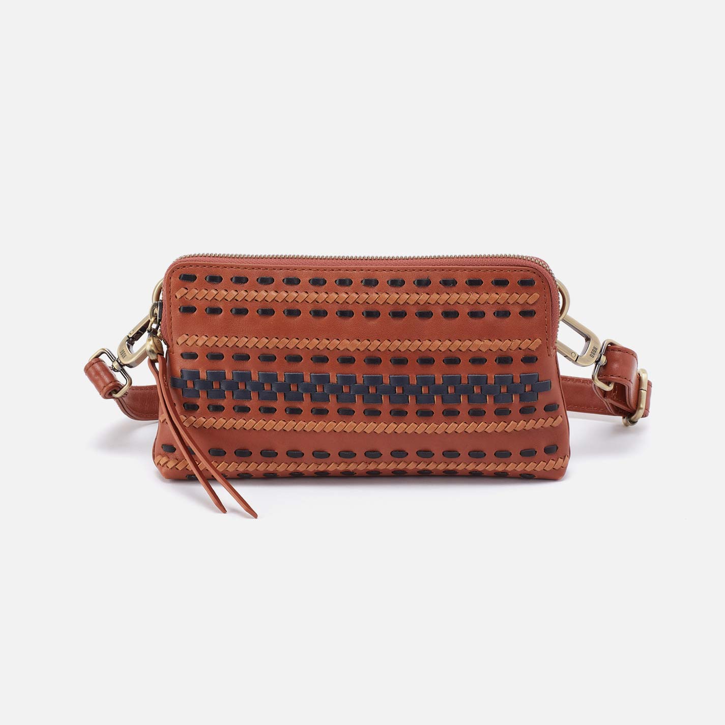 Fern Slim Belt Bag in Smooth Leather with Multi Stitch – Timberline