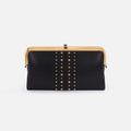 Lauren Clutch-Wallet in Pebbled Leather – Black With Studs
