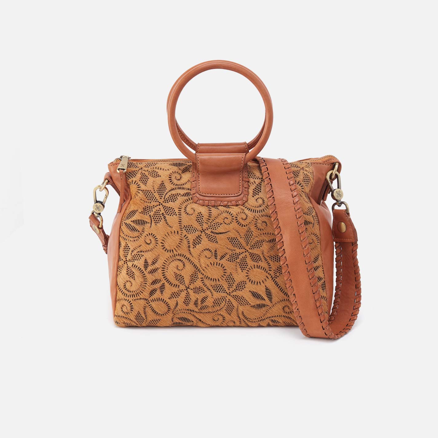 Sheila Medium Satchel in Hair-On Leather – Harvest Wheat Hair-On