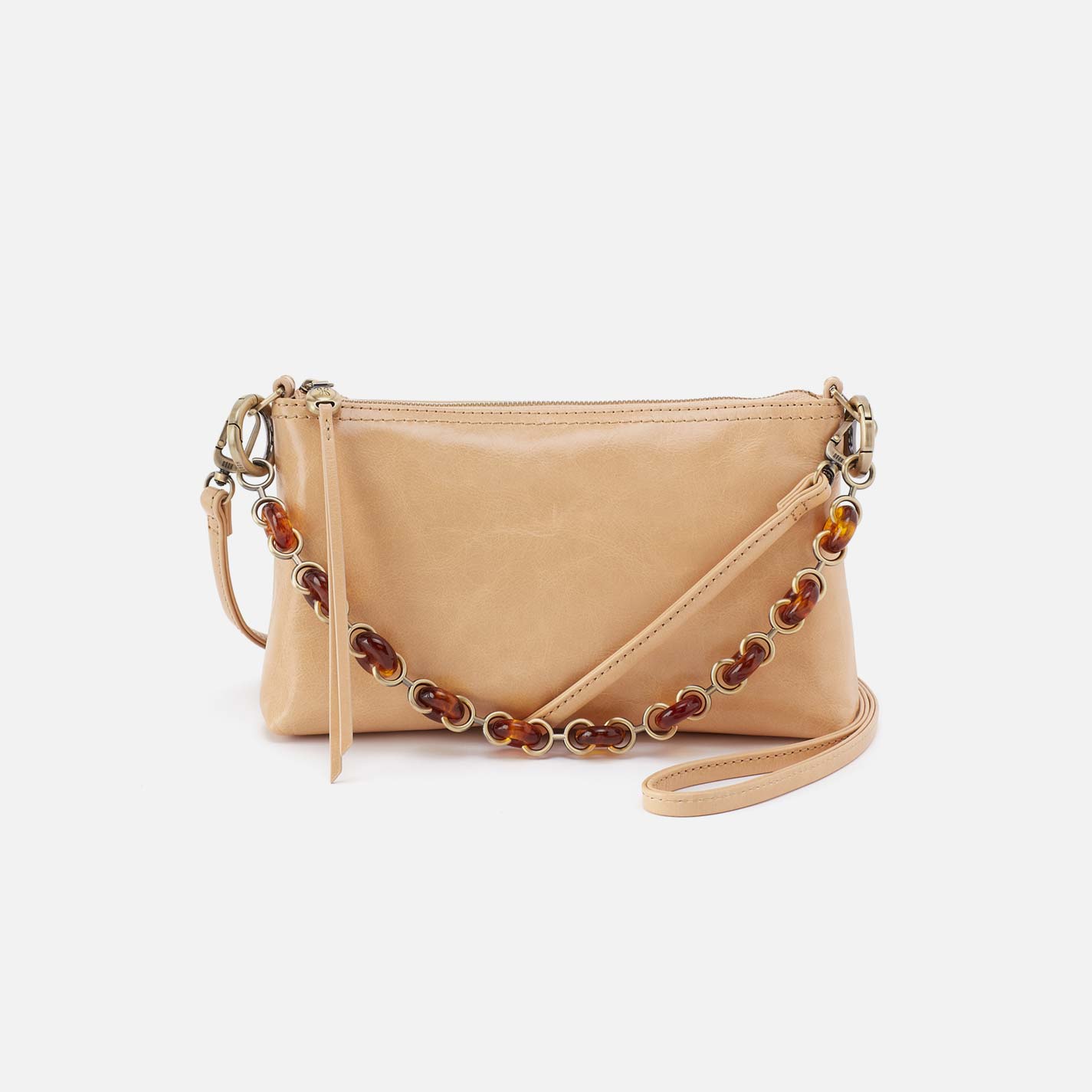 Darcy Crossbody in Polished Leather – Desert Sand