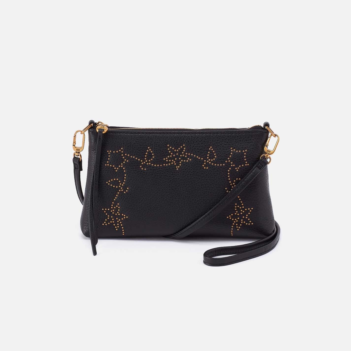 Darcy Crossbody in Pebbled Leather – Black
