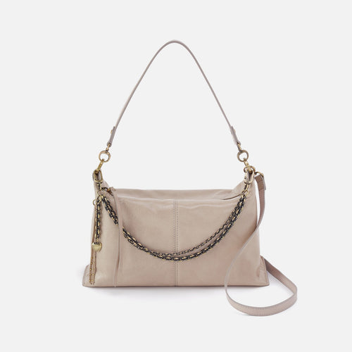 Avon Shoulder Bag in Aniline Gloss Leather – Stone Gloss