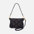 Kori Crossbody in Pebbled Leather – Black With Studs