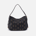 Kori Hobo in Pebbled Leather – Black With Studs