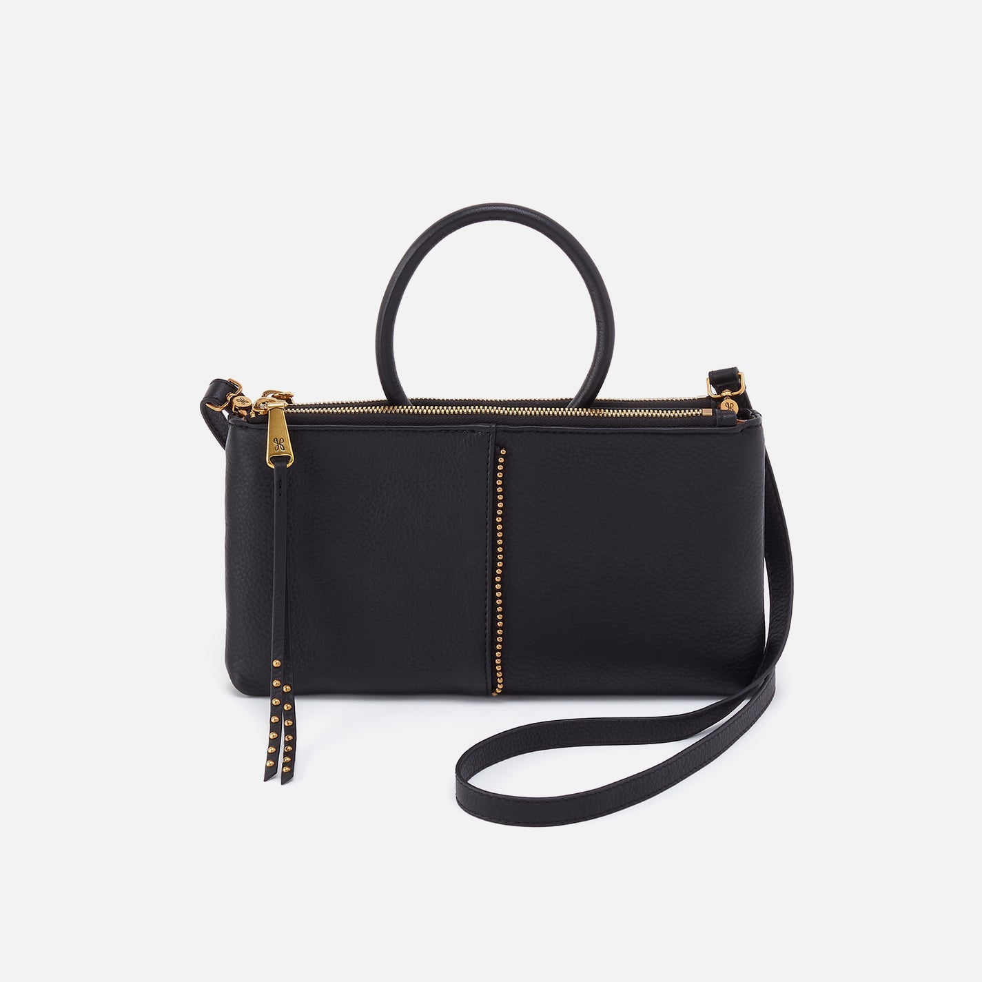 Sable Crossbody in Pebbled Leather – Black