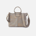 Sheila Medium Satchel in Nubuck Leather – Golden Granite