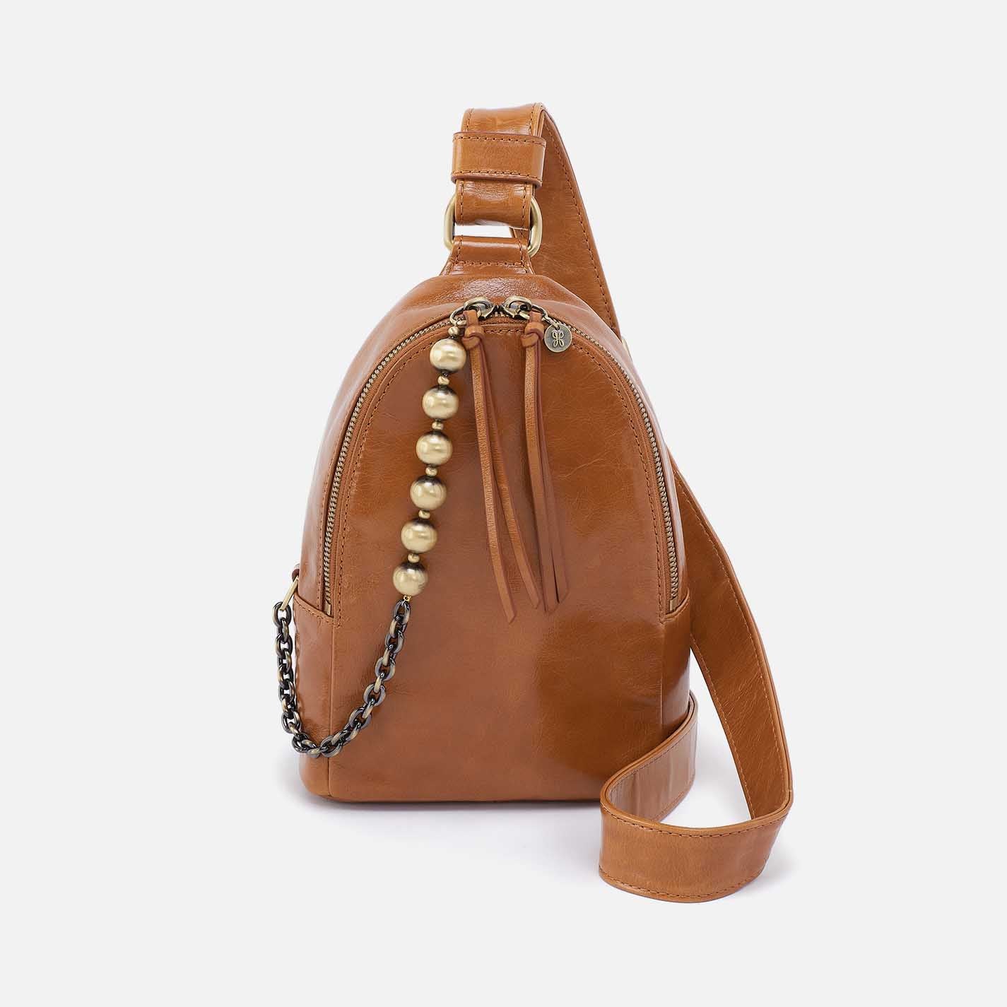 Fern Sling in Polished Leather – Truffle
