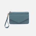 Goldie Wristlet in Pebbled Leather – Agave Leaf