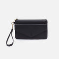 Goldie Wristlet in Pebbled Leather – Black