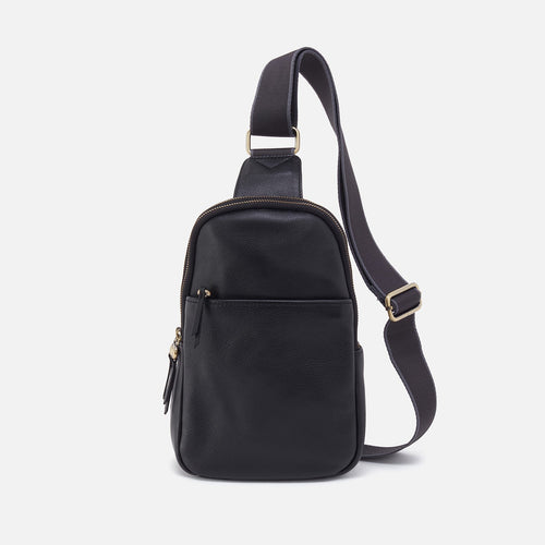 Cass Sling In Pebbled Leather – Black