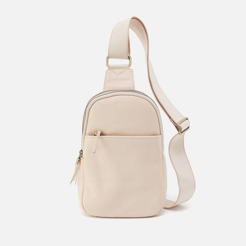 Cass Sling In Pebbled Leather – Cream