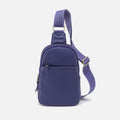 Cass Sling In Pebbled Leather – Dark Iris