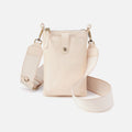 Cass Phone Crossbody In Pebbled Leather – Cream