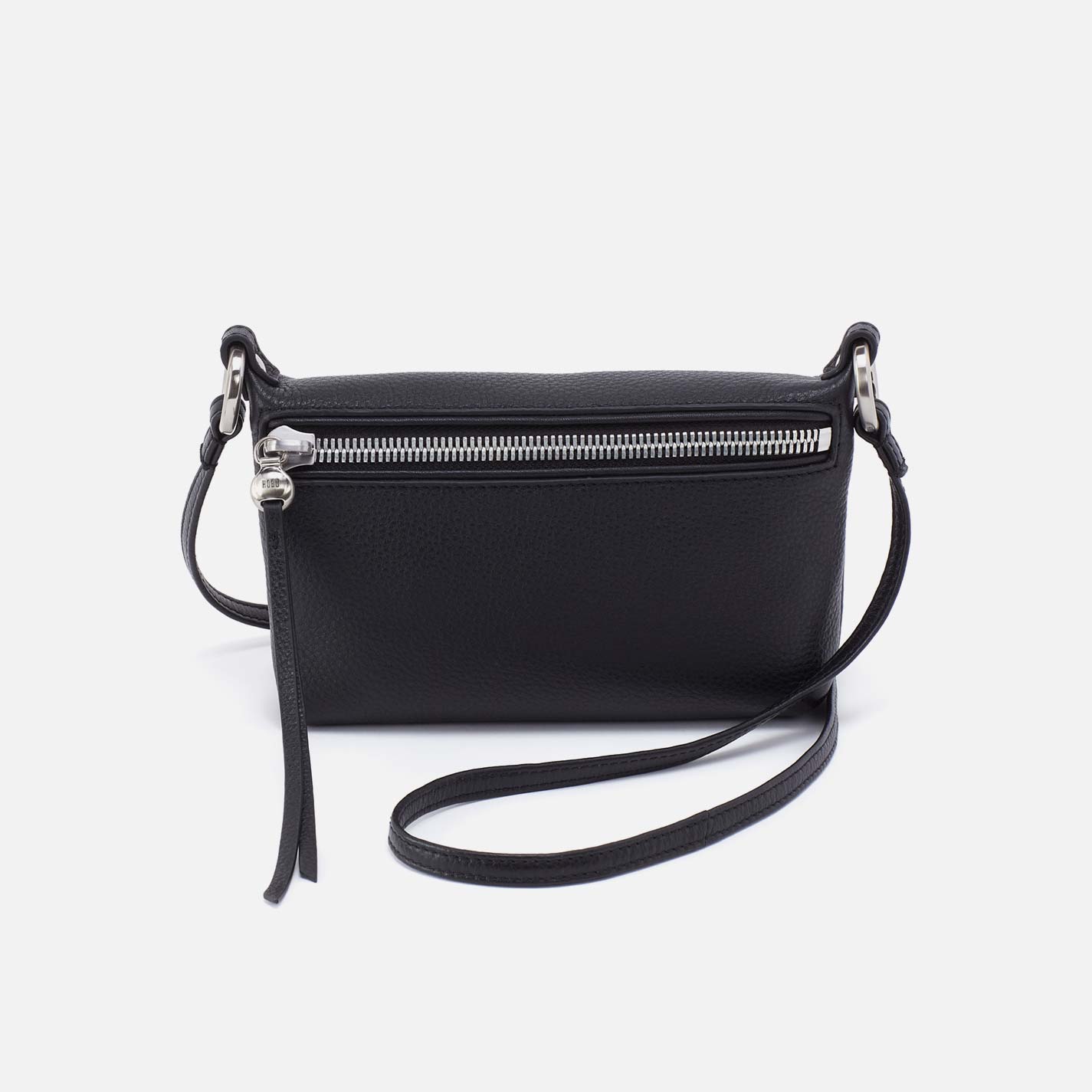 Run About Crossbody in Pebbled Leather – Black