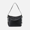 Emily Convertible Backpack in Pebbled Leather – Black