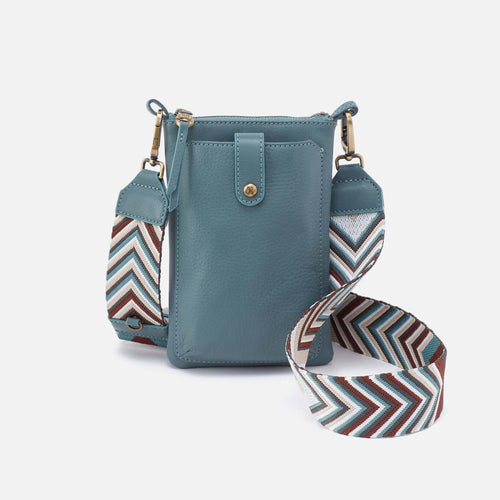 Cass Phone Crossbody in Pebbled Leather – Agave Leaf