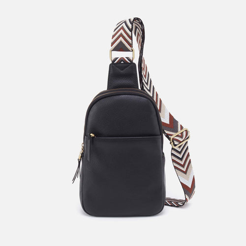 Cass Sling in Pebbled Leather – Black