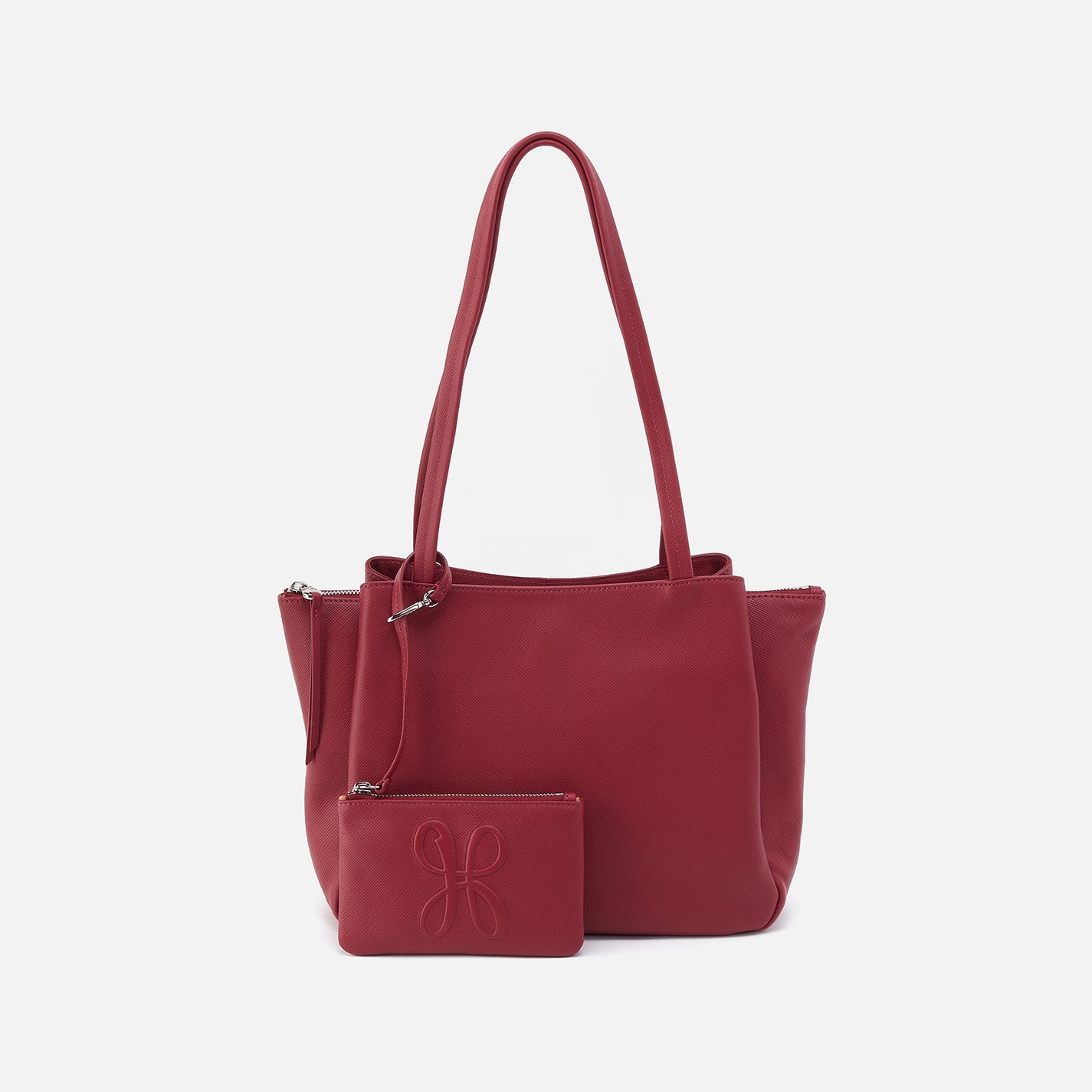 Essential Medium Tote In Soft Saffiano Leather – Cranberry