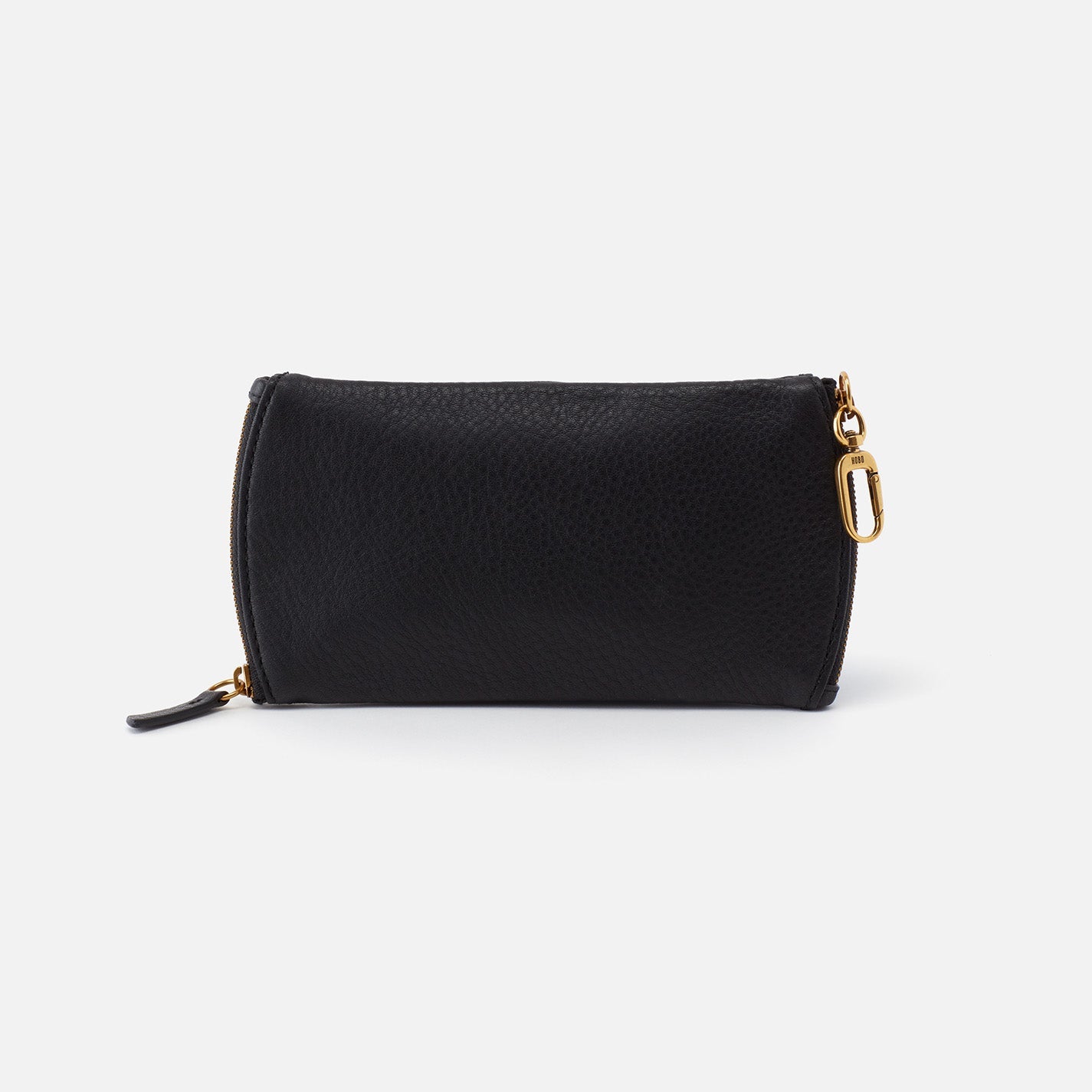Spark Double Eyeglass Case in Pebbled Leather – Black