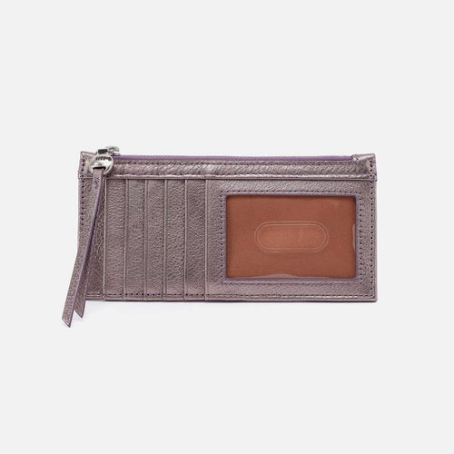 Carte Card Case in Metallic Leather – Pewter Spur